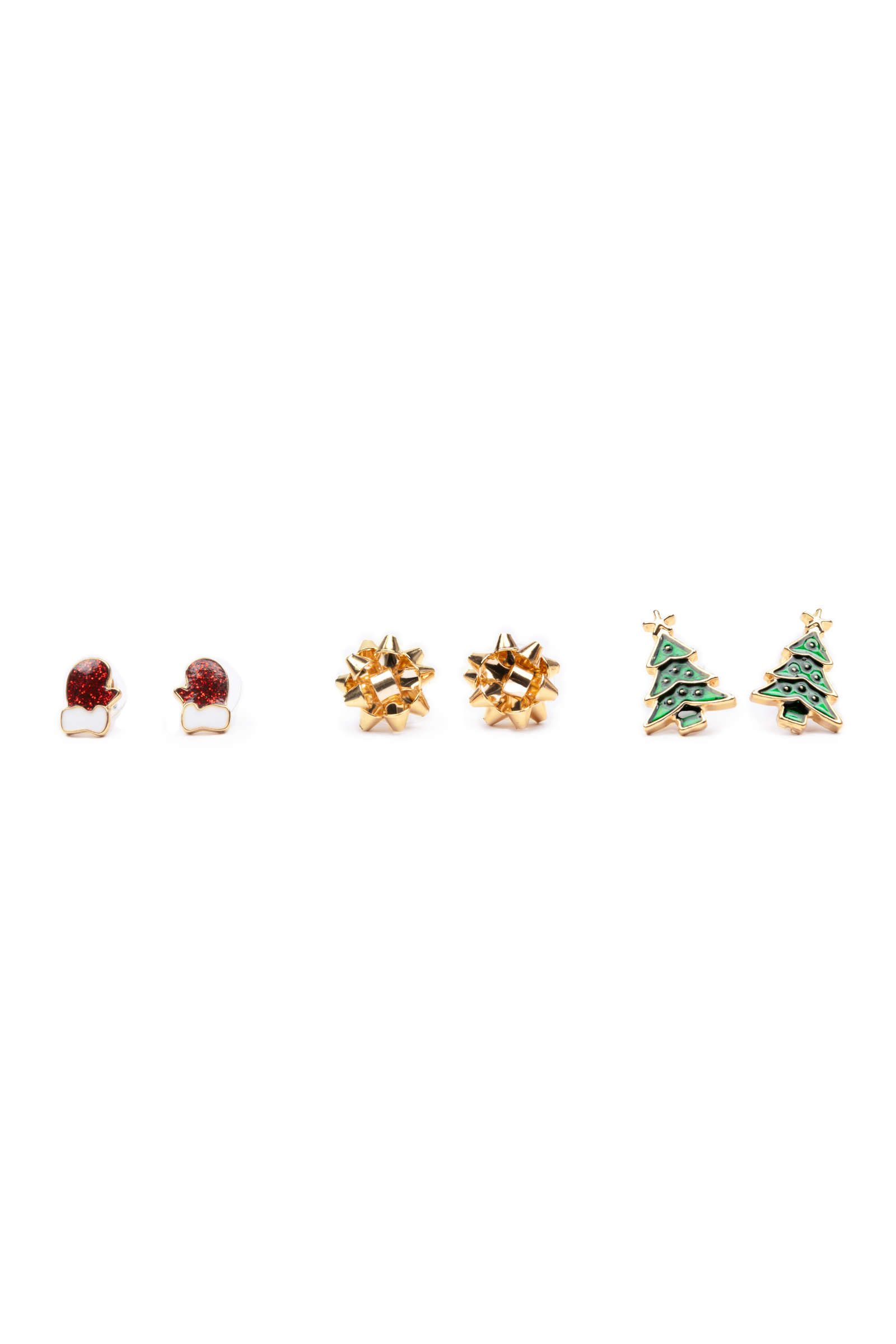 Snowman Pierced Earrings (3 pairs), 2 styles assorted
