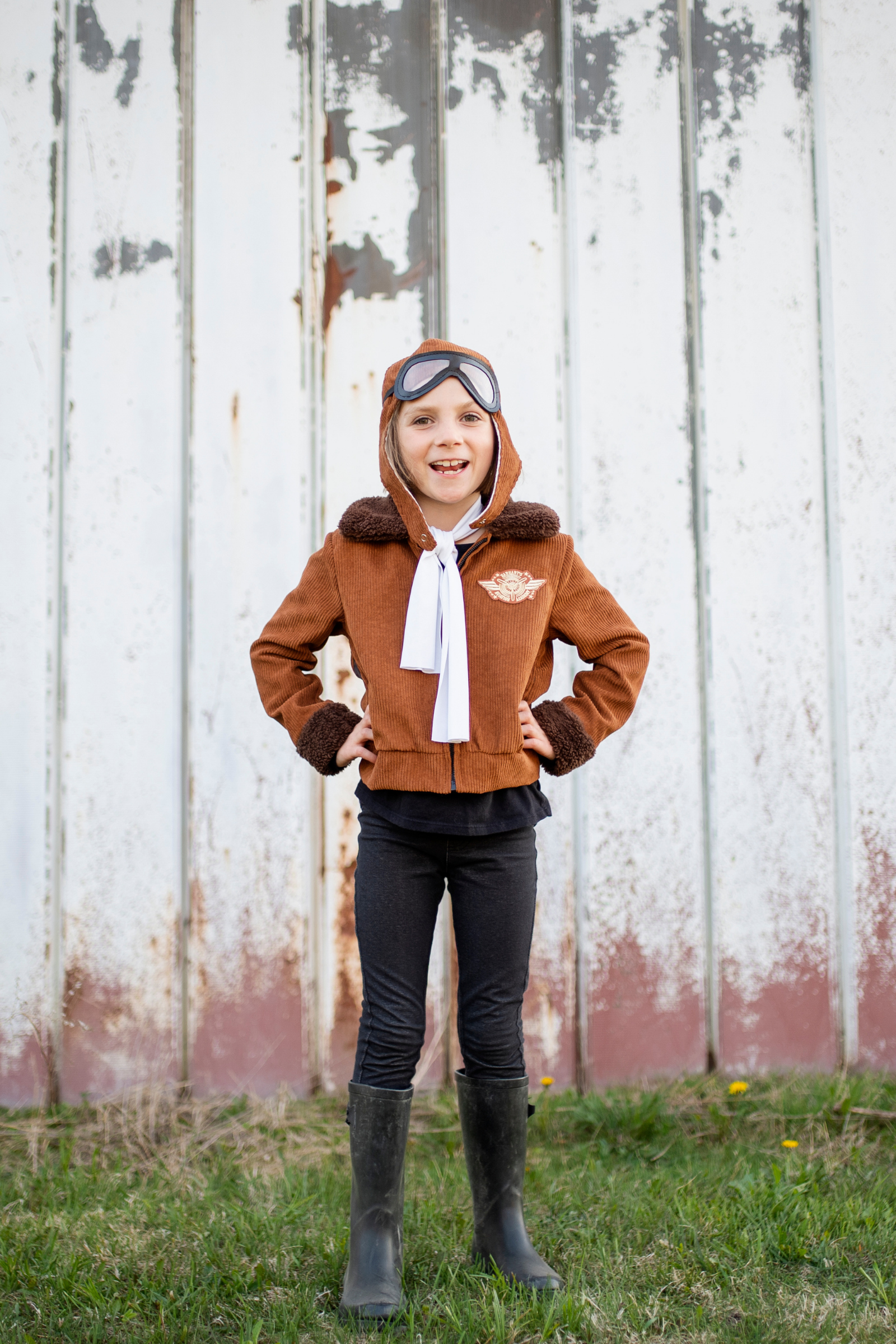 Amelia The Pioneer Pilot Jacket, Hat & Scarf