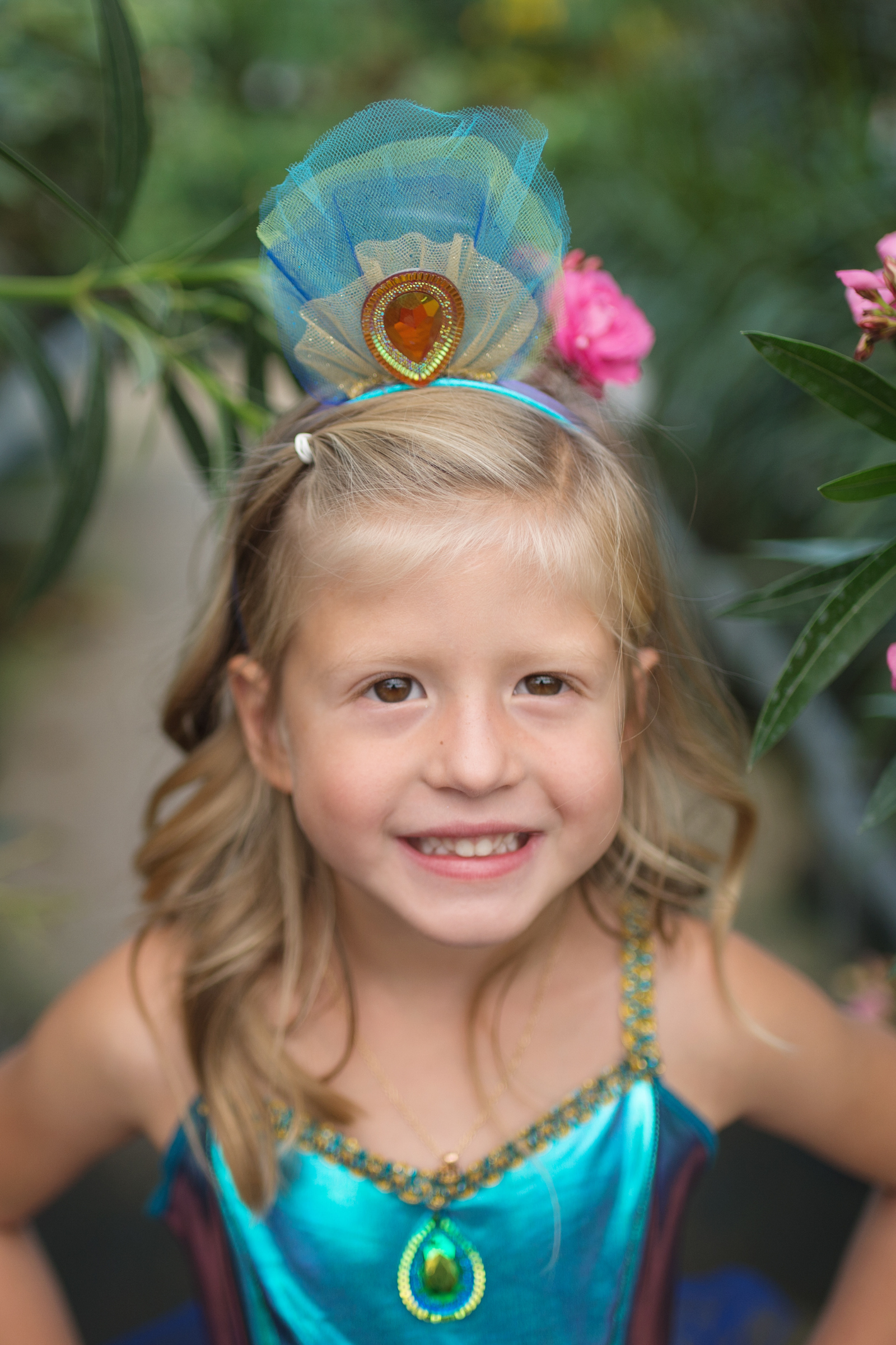 Pretty Peacock Dress & Headband