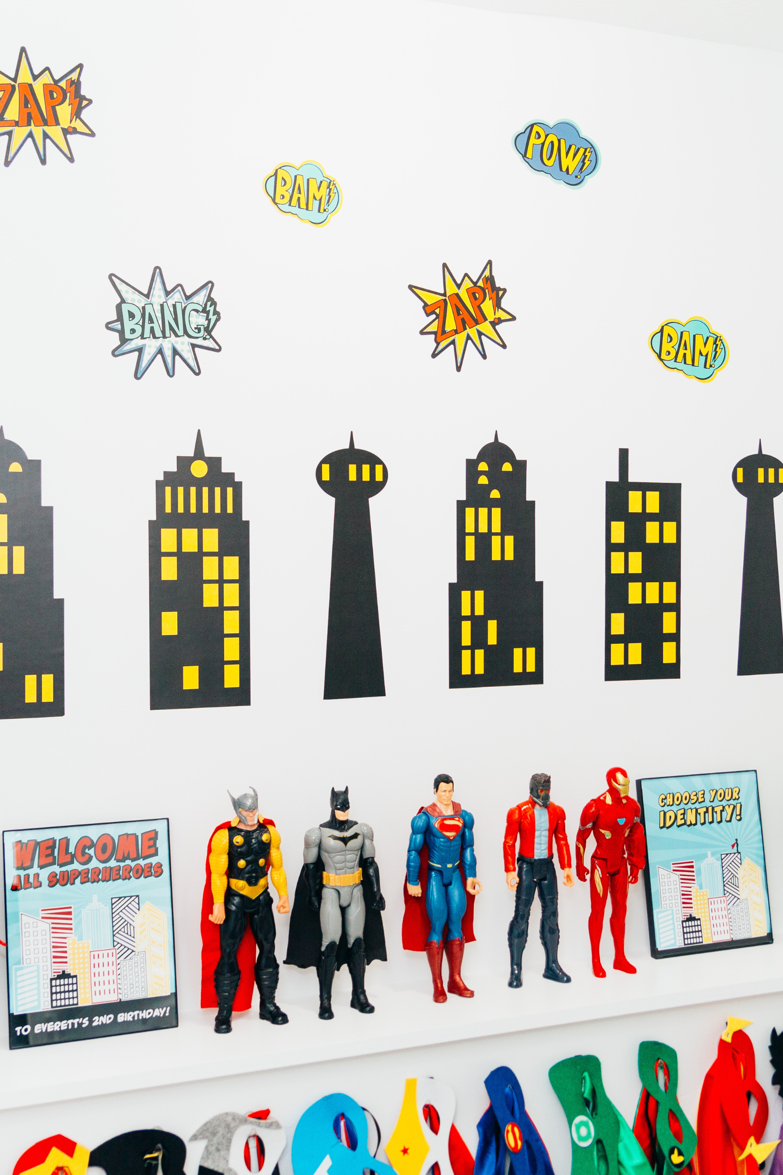 Superhero Static Cling Decorations