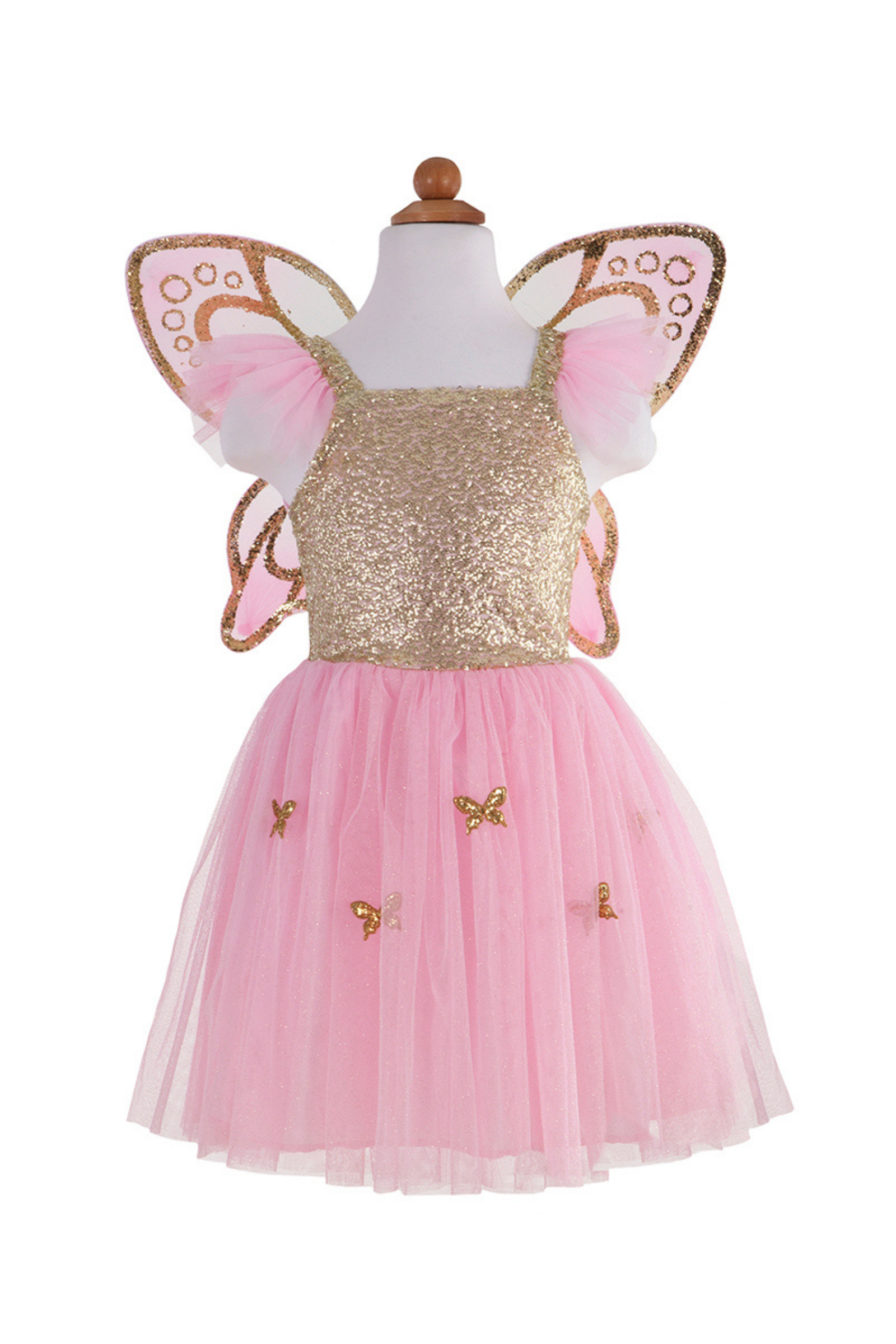 Gold Butterfly Dress with Fairy Wings