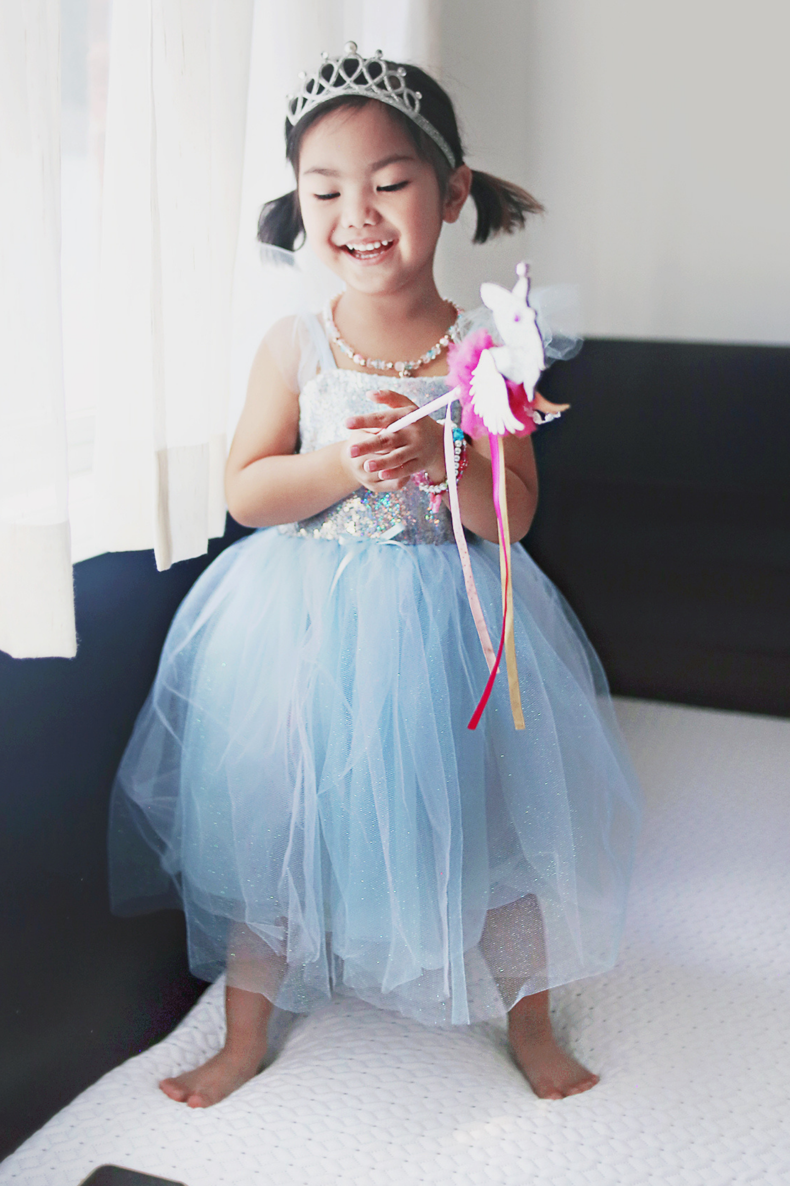 Sequins Princess Dress Blue