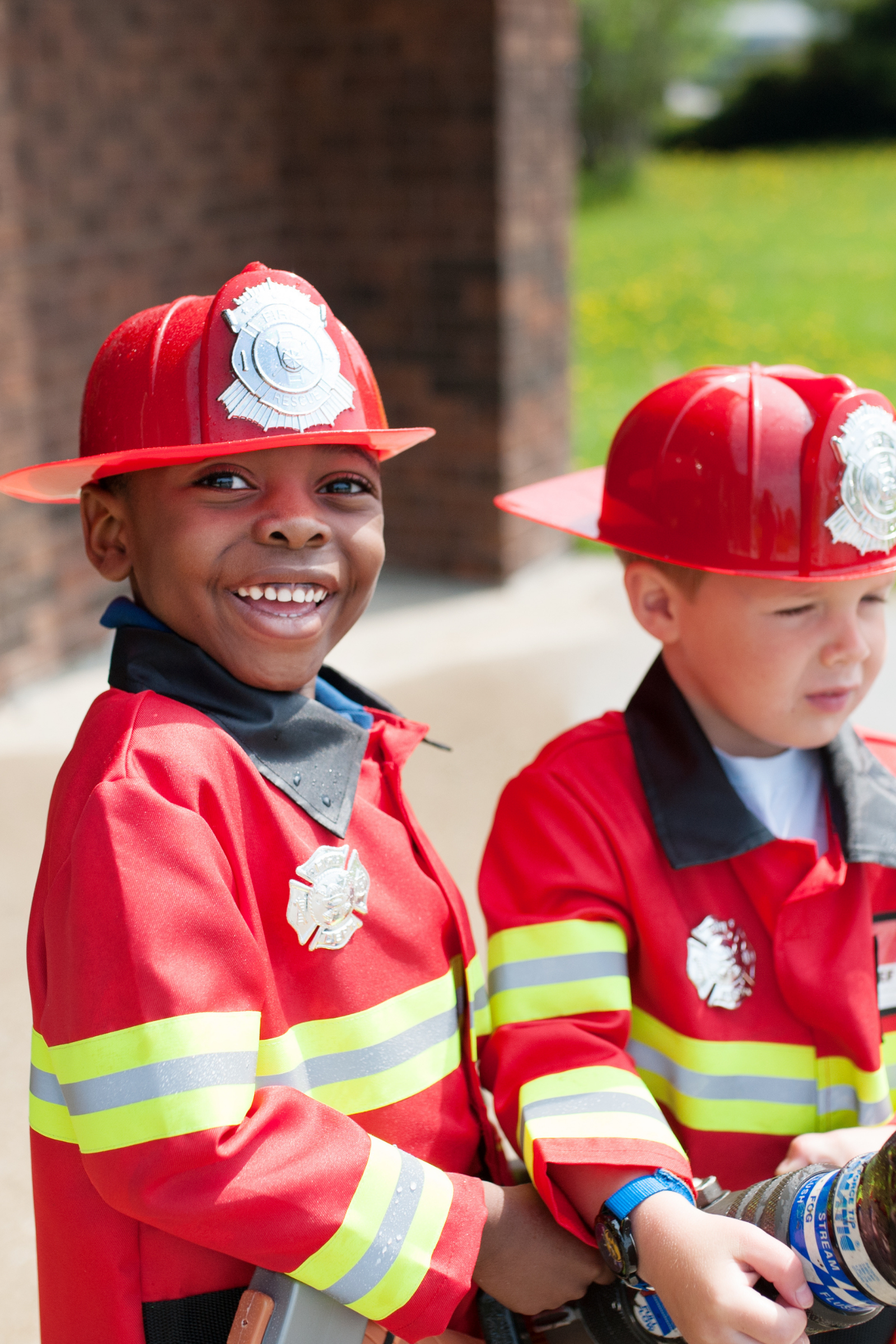 Firefighter with Accessories in Garment Bag