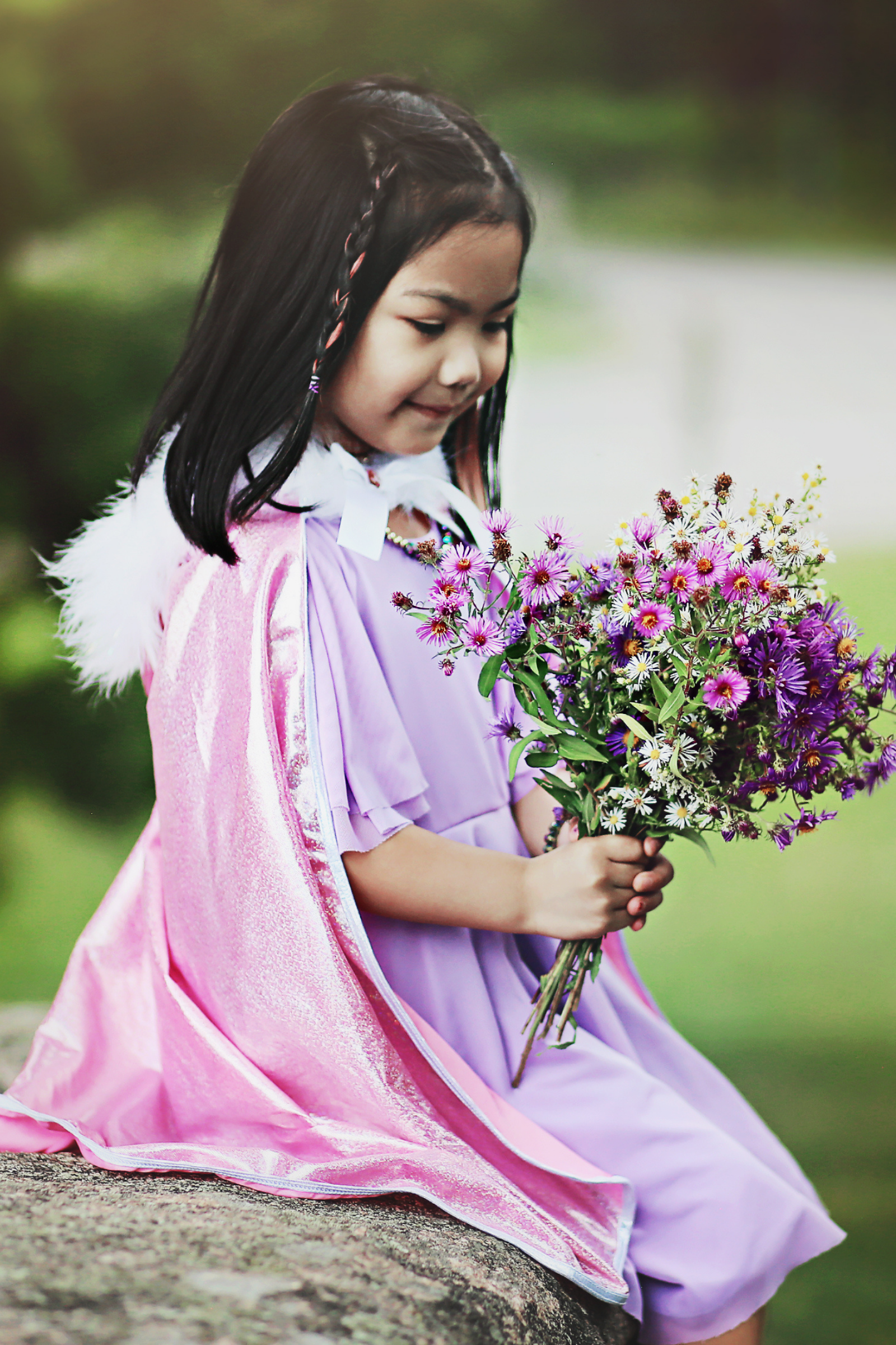 Pink Glitter Princess Cape