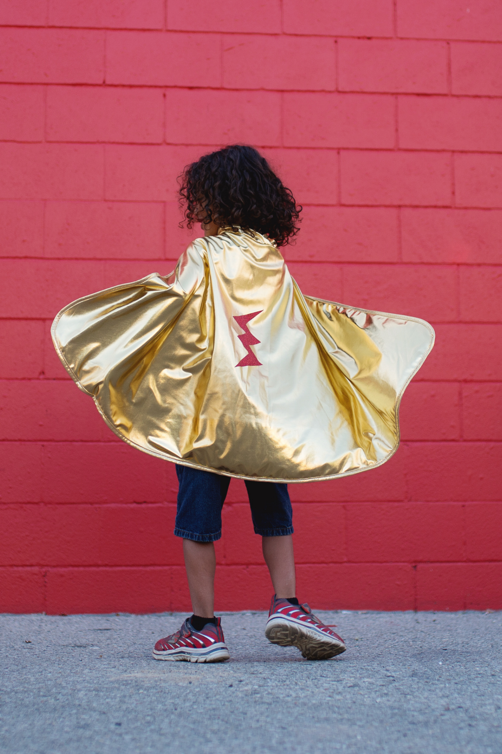 Gold and Red Reversible Wonder Cape