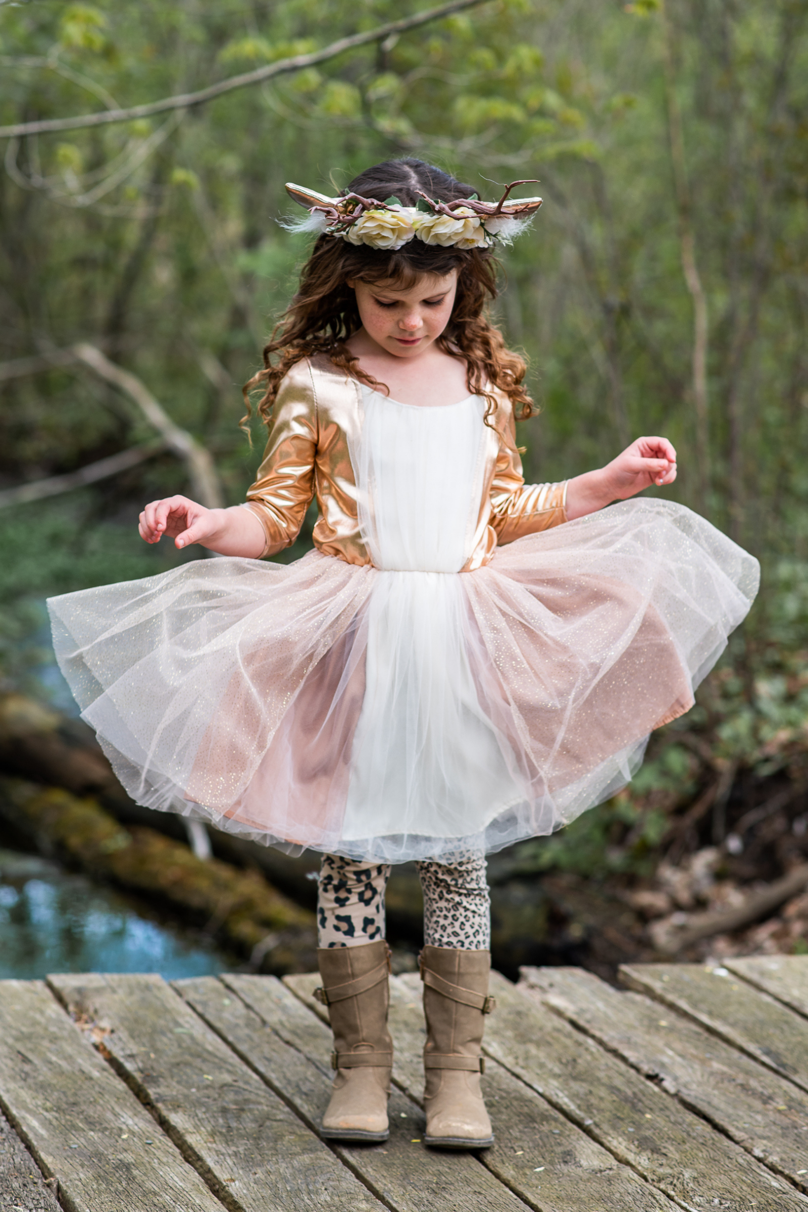 Woodland Deer Dress with Headpiece