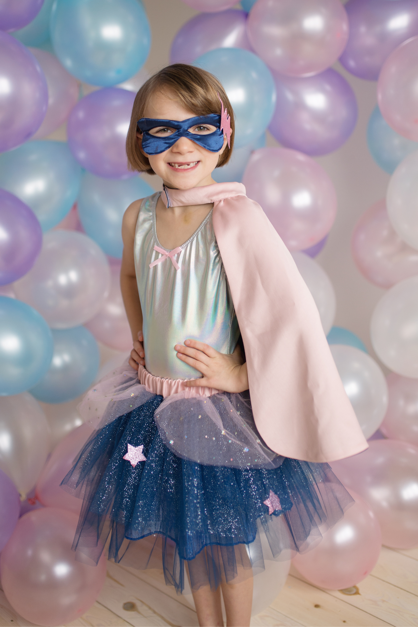 Super-duper Tutu/Cape/Mask, Pink & Navy