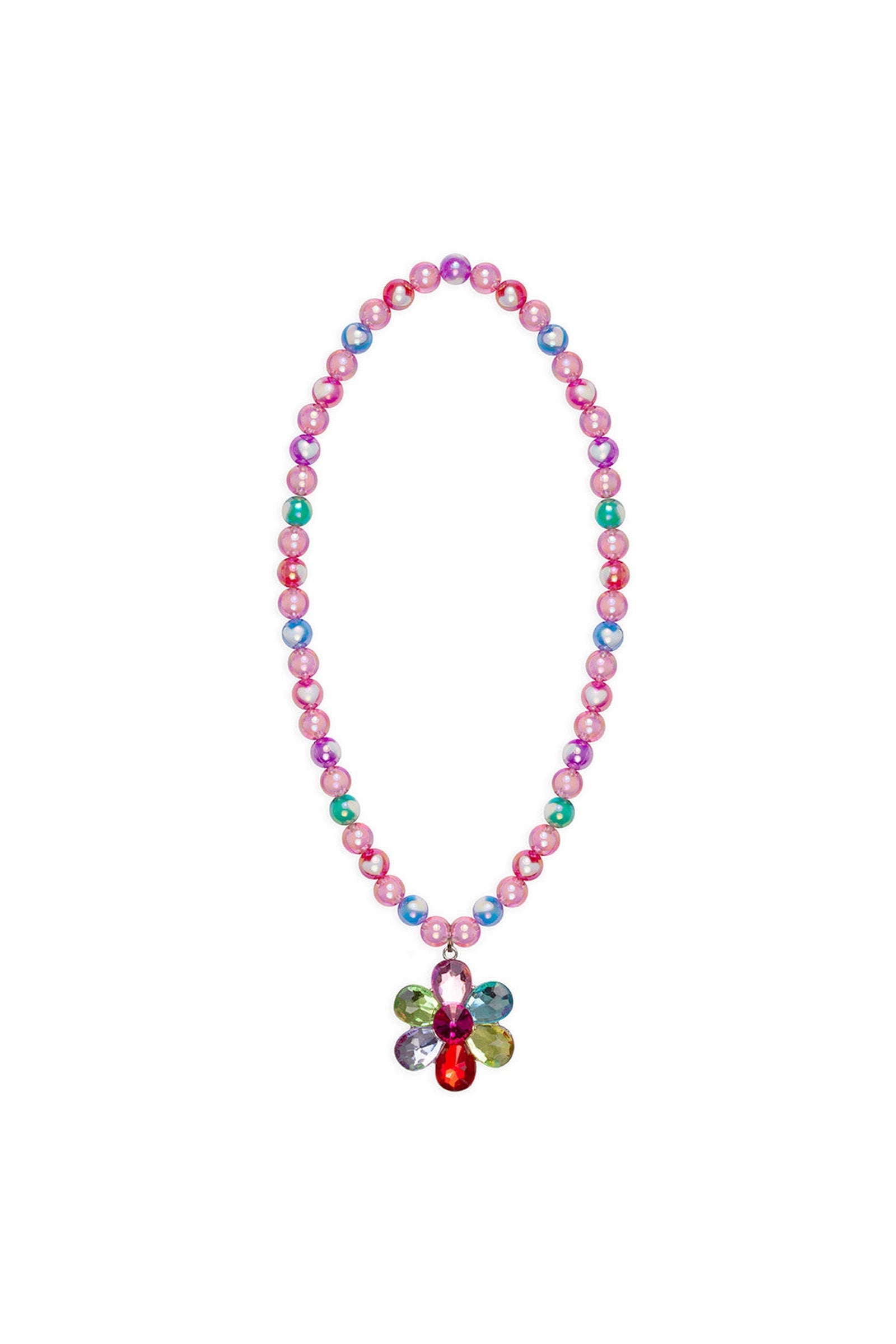 Flower Gem Bead Necklace