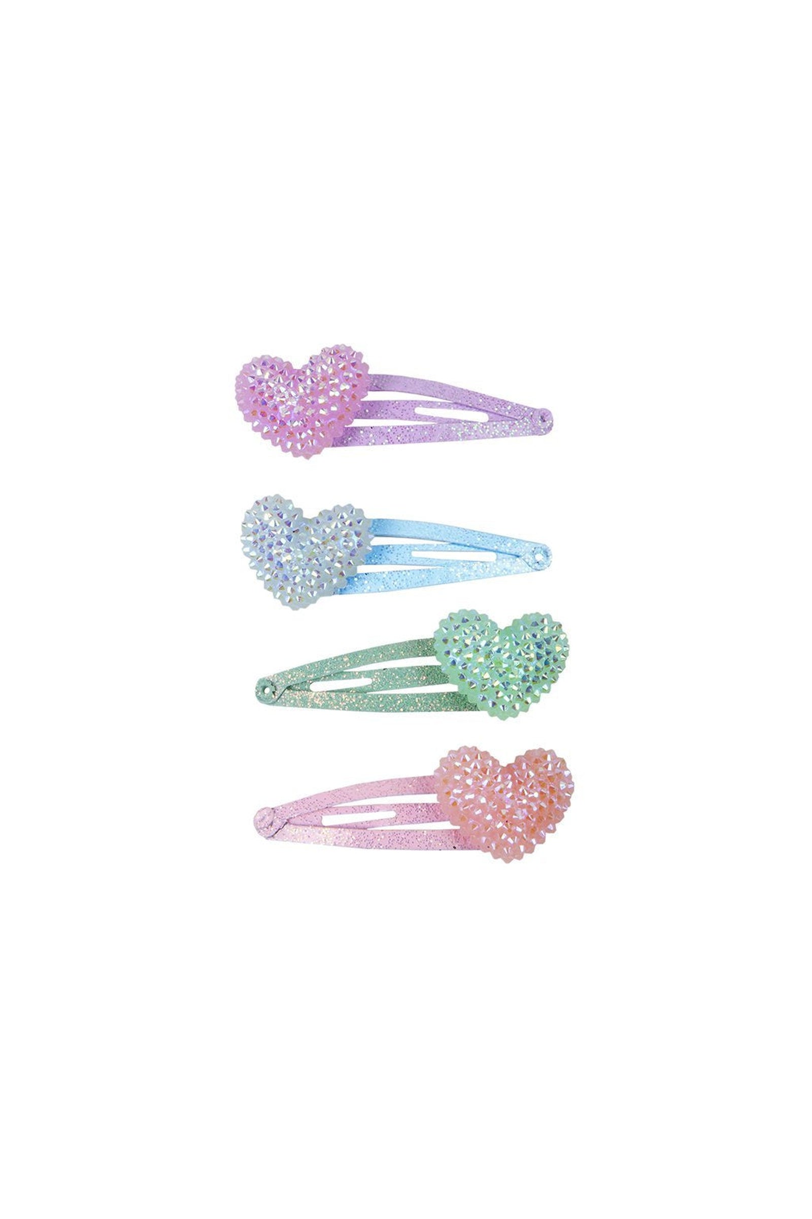 Sparkle Heart Bobble Hairclips