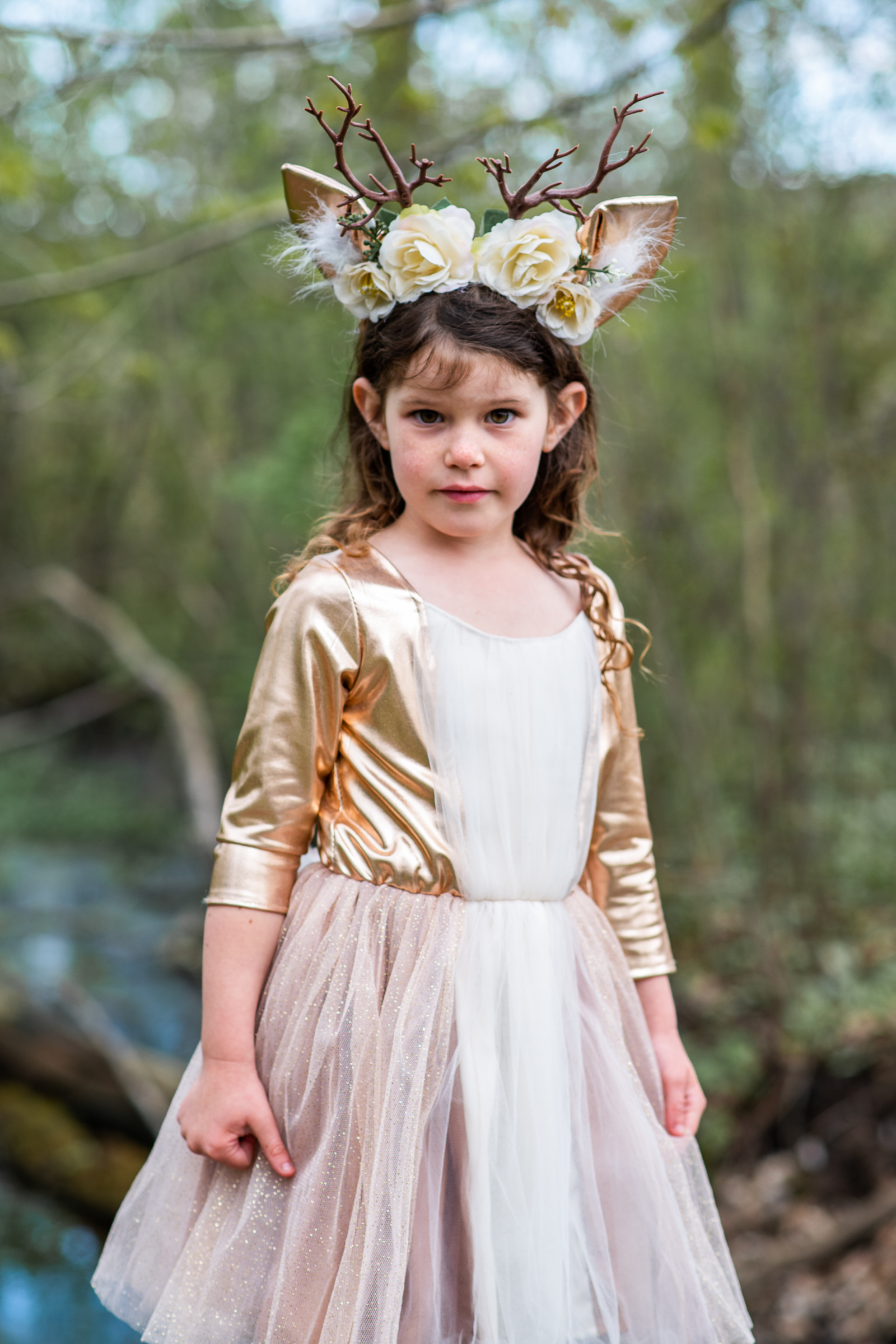 Woodland Deer Dress with Headpiece