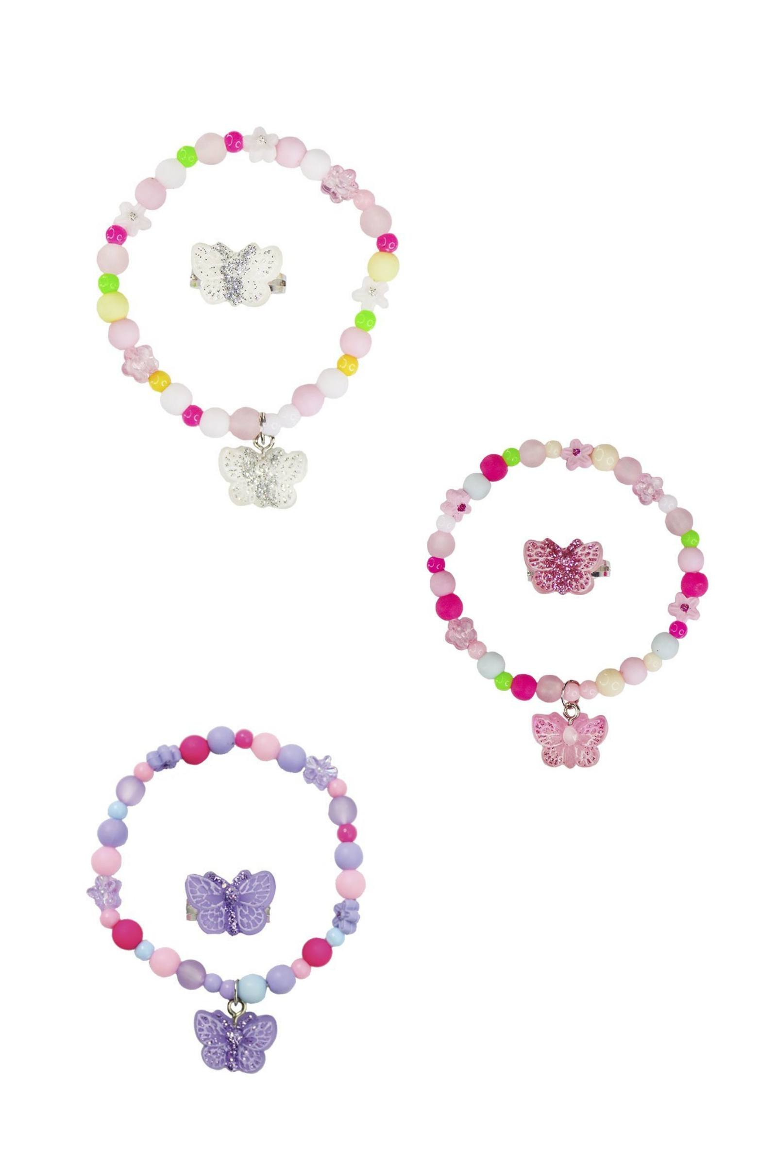 Sparkle Butterfly Bracelet & Ring Set