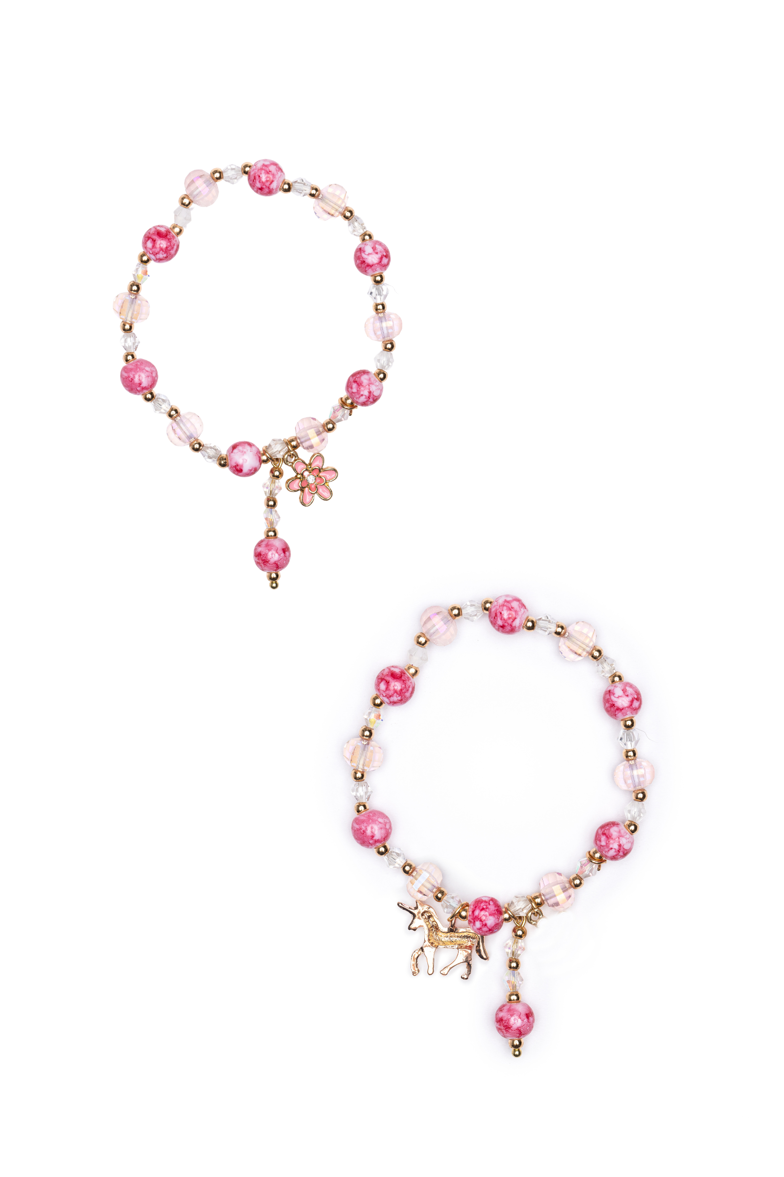 Boutique Pink Crystal Bracelet Assortment