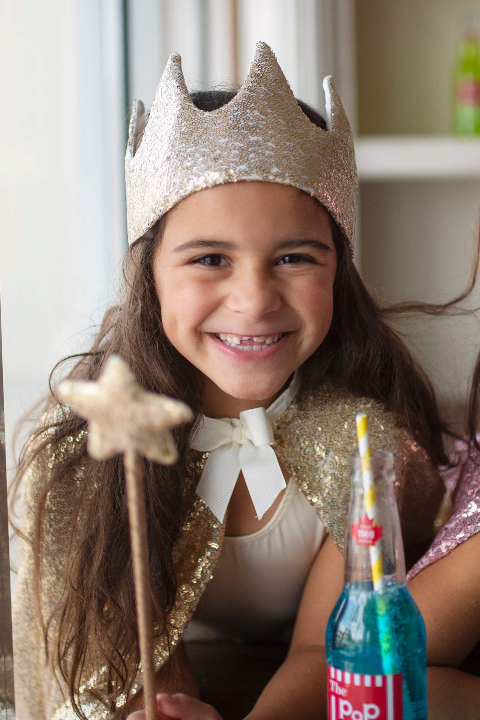 Precious Pink Sequins Crown