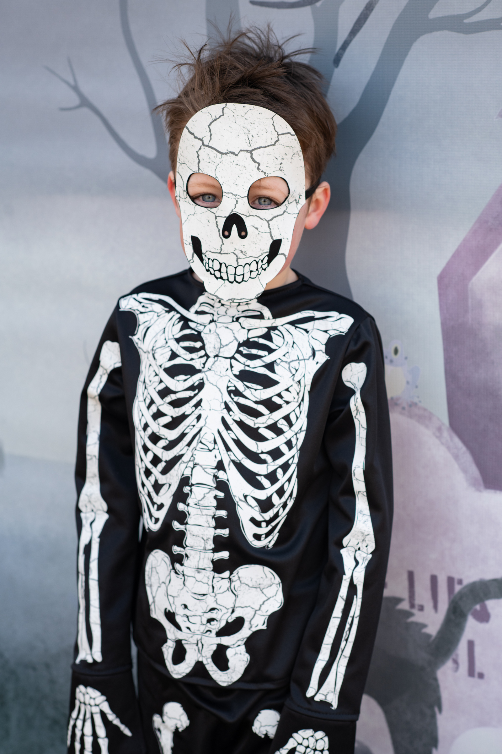 Glow In The Dark Skeleton, Shirt, Pants and Mask