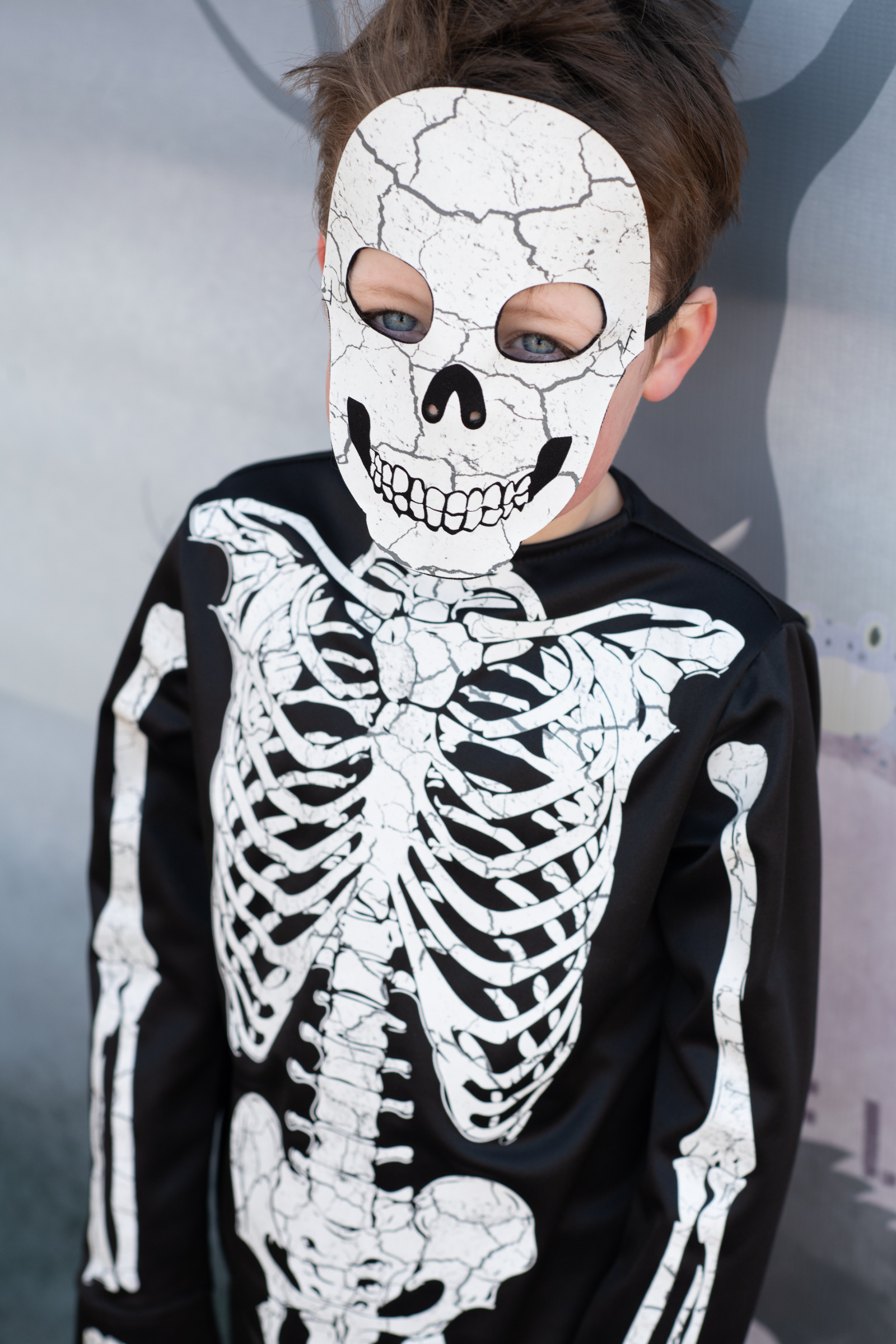 Glow In The Dark Skeleton, Shirt, Pants and Mask