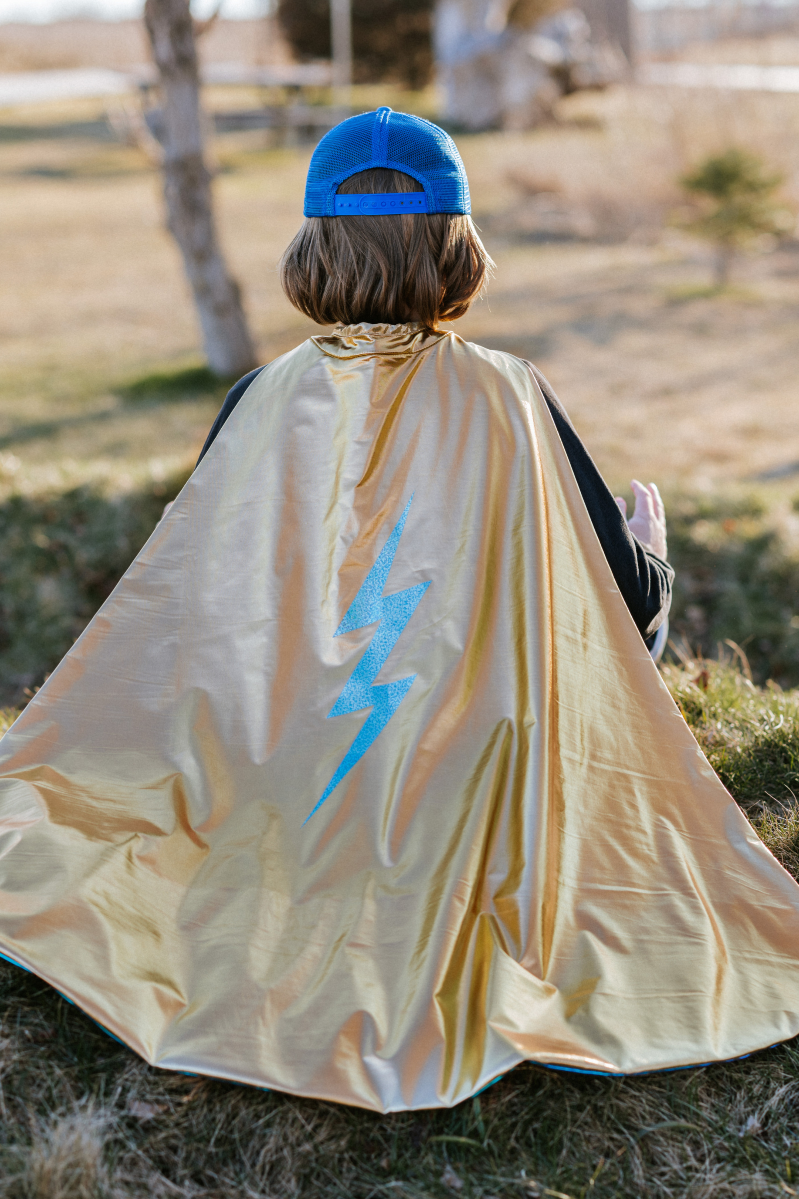 Blue Lightning Holographic Cape