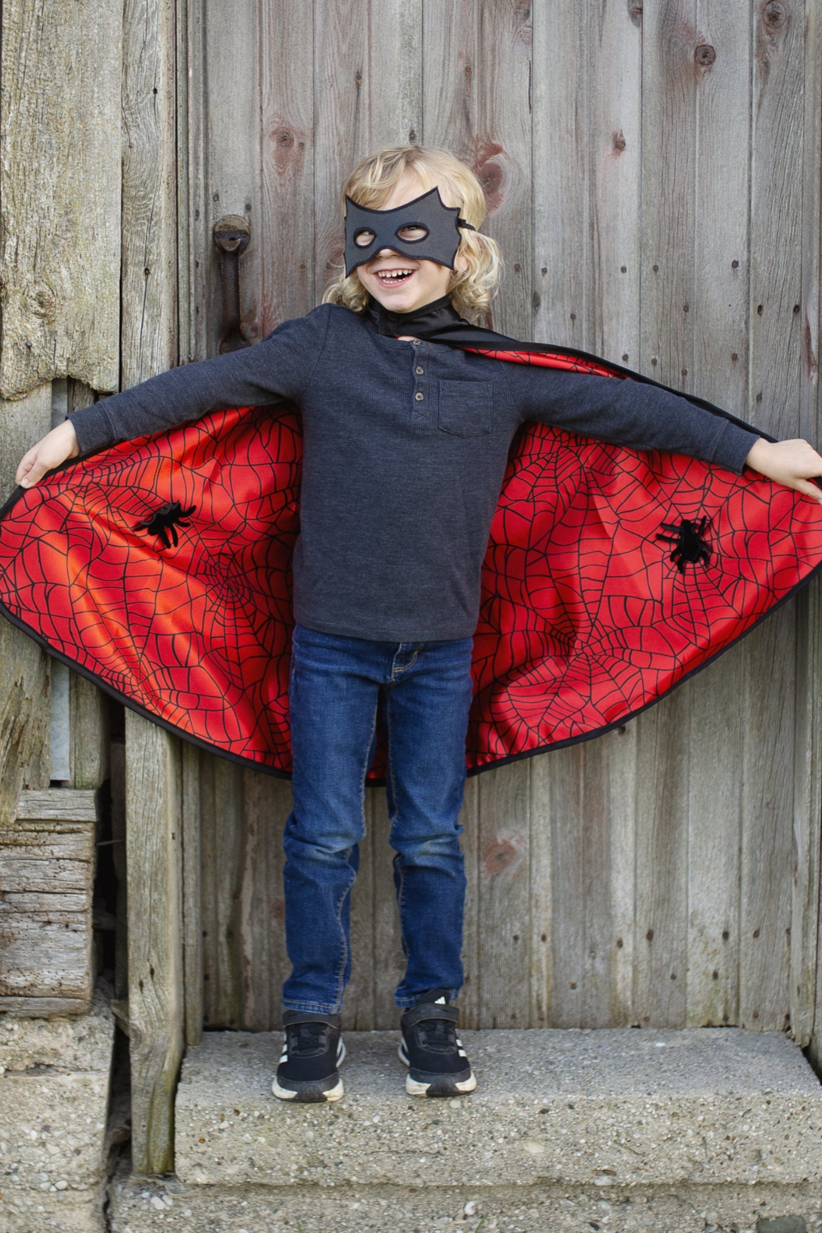 Reversible Spider Bat Cape and Mask