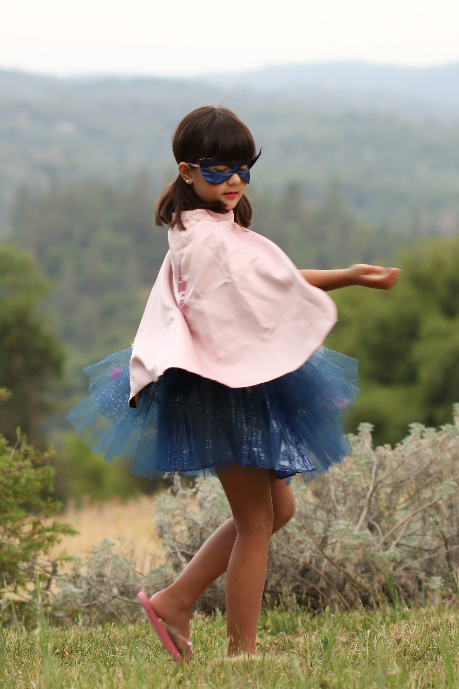 Super-duper Tutu/Cape/Mask, Pink & Navy