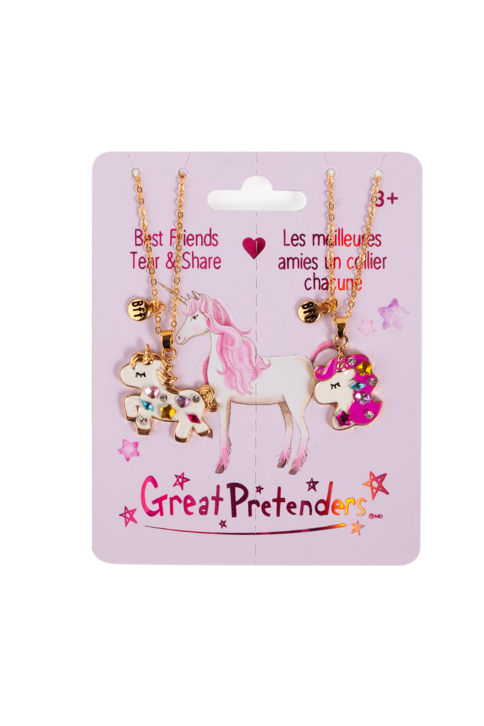 Bejewelled Unicorns Tear and Share Necklace (2 pcs)