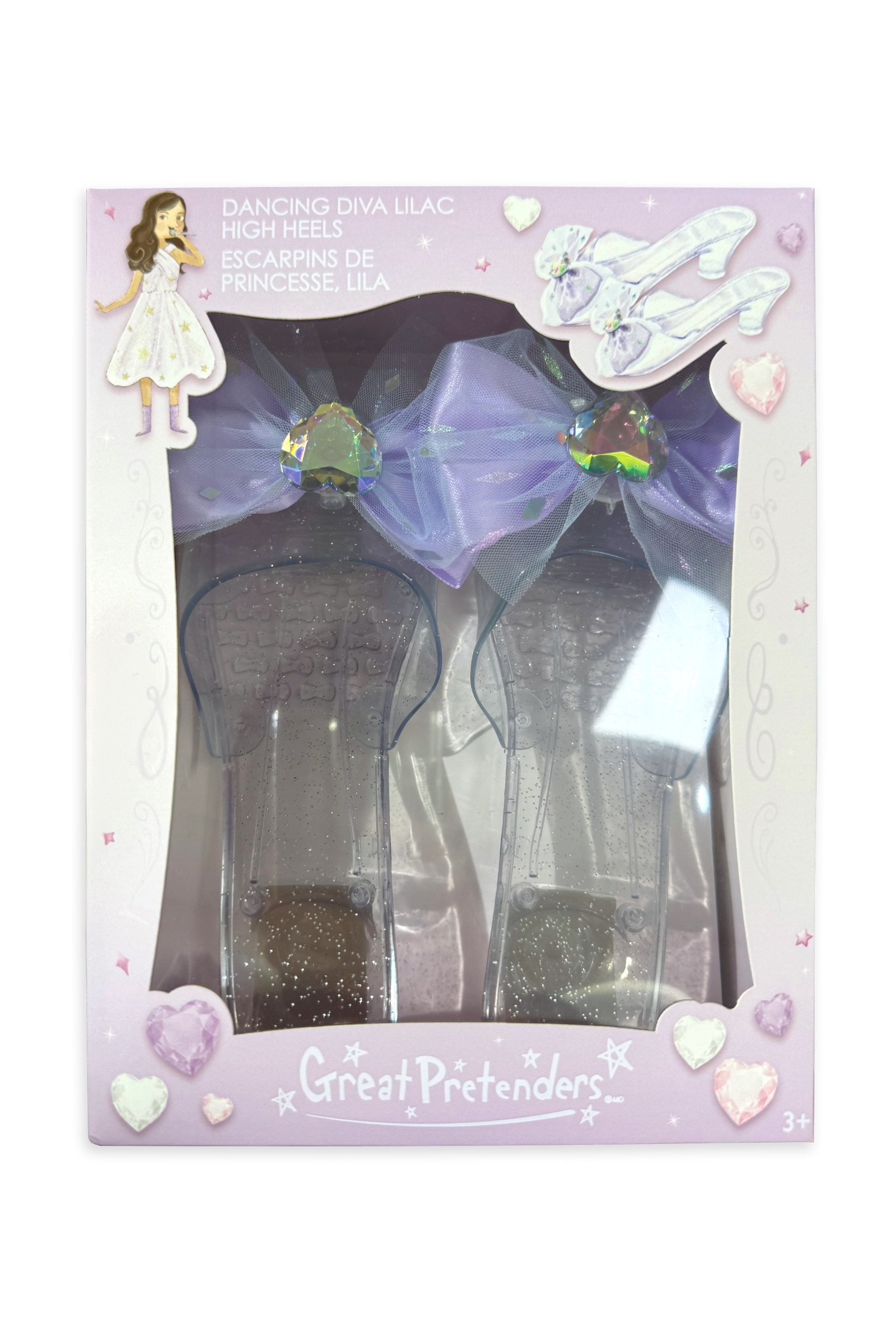 Dancing Diva High Heels (1 pair), Lilac, ONE SIZE 29-30
