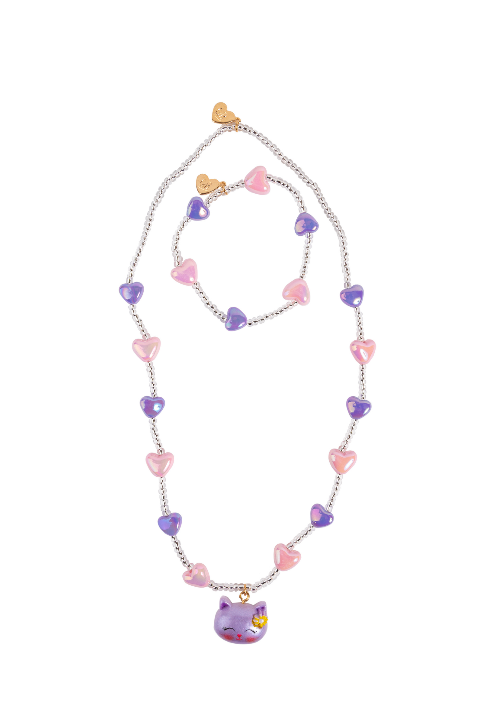Lovely Kitty Necklace & Bracelet Set (2 pcs)