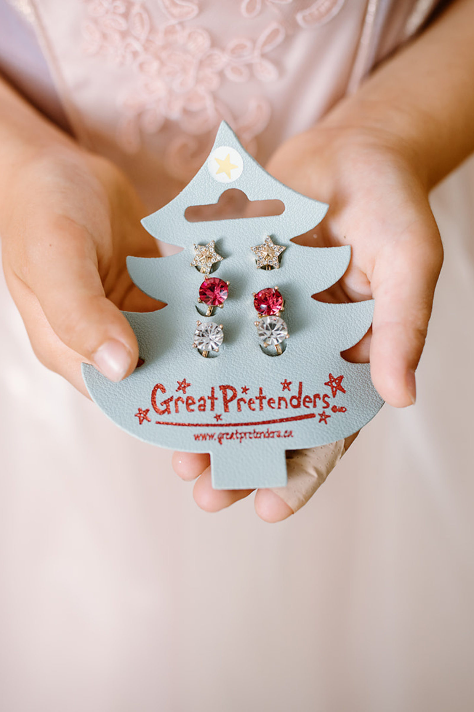 Holiday Pleather Tree Clip-On Earrings