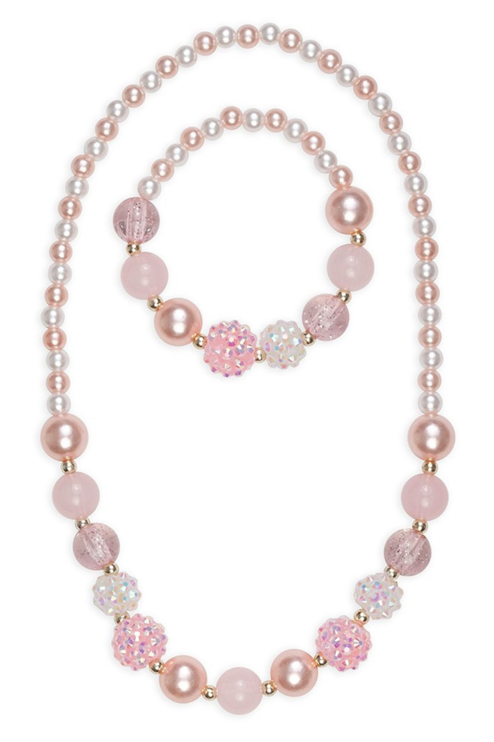 Pearly Pink Bracelet & Necklace Set