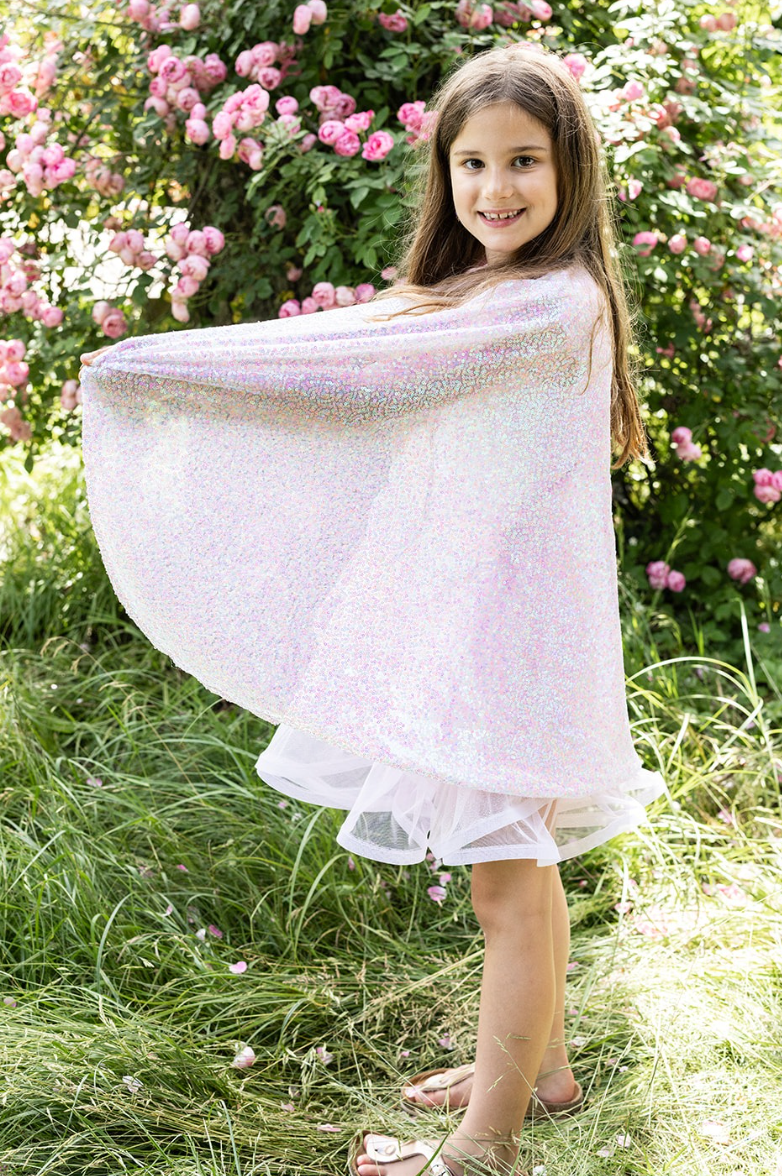 Pink Sequins Twirl Cape