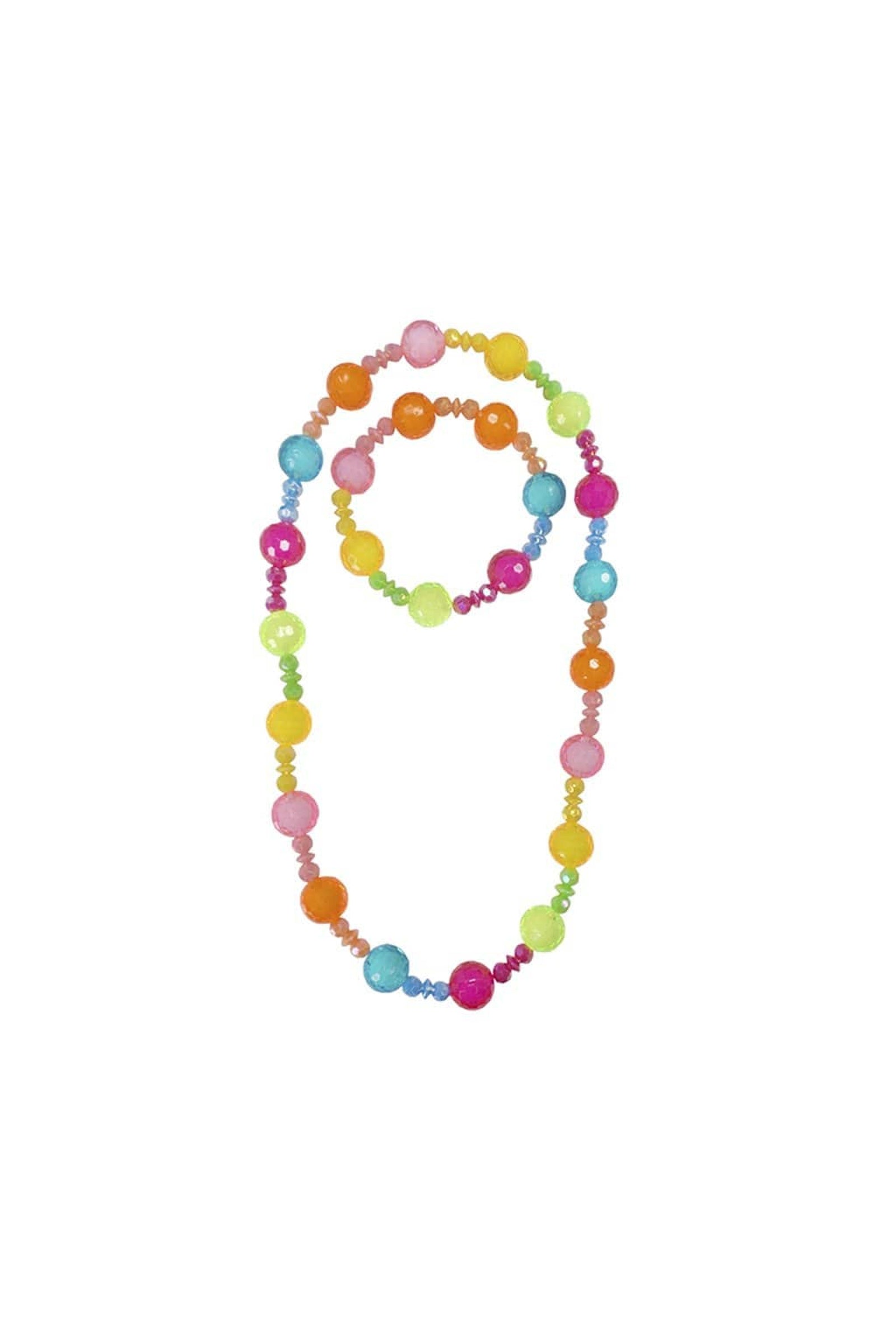 Gumball Rainbow Necklace & Bracelet Set